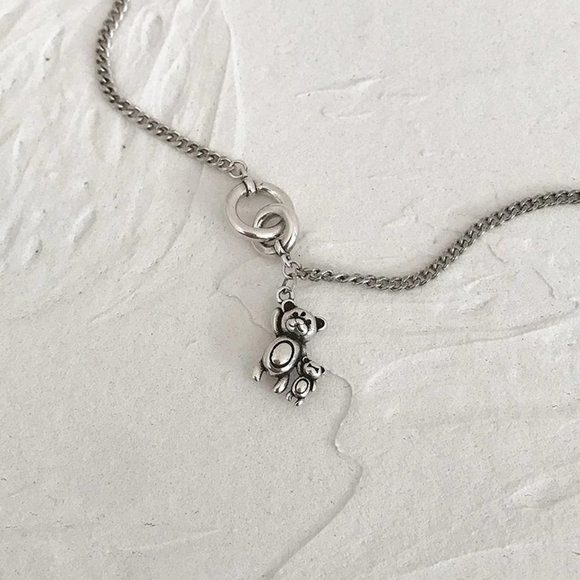 *NEW 925 Sterling Silver Vintage Circle Necklace - Picture 3 of 12